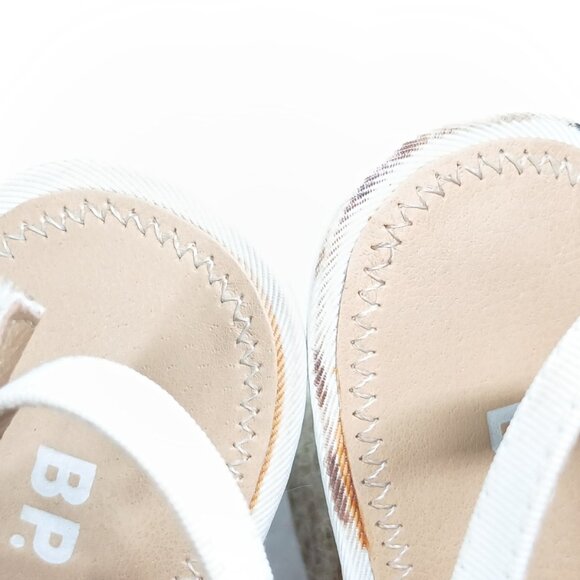 BP Stella White Strappy Cork Wedge Sandals 4.5" Platform Size 8 w/ Box VGUC - Picture 6 of 16